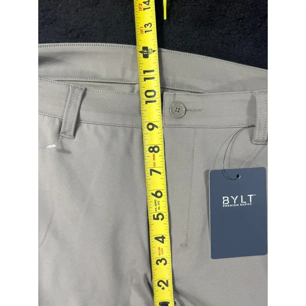BYLT Pants Mens 34 Tall Taupe Everyday Pant Stretch Travel Golf Casual